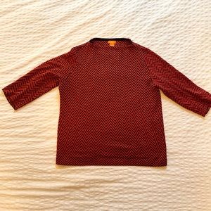 Chevron Pattern 3/4 Sleeve Sweater